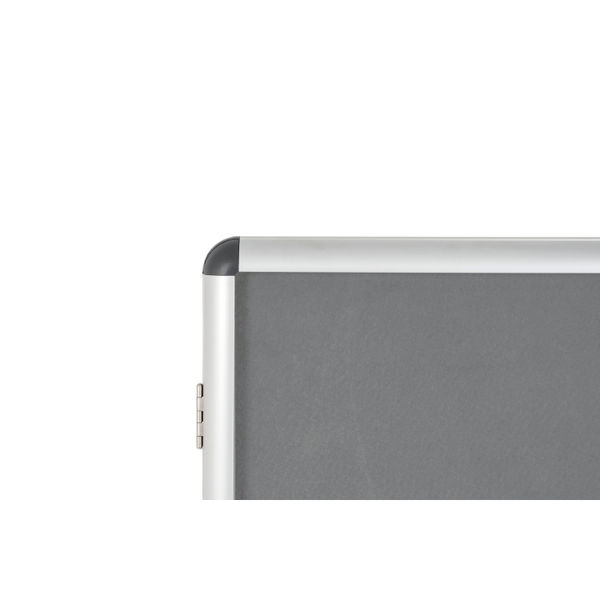Bi-Office Enclore Felt Lockable Glazed Case Aluminium Frame Grey Felt 1160x35x981mm VT640103150