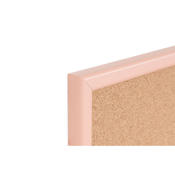 Bi-Office Pastel Cork Noticeboard Salmon Frame 600x400mm MC030011991