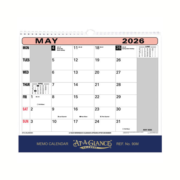 At-A-Glance Wall Calendar 2026 90M26