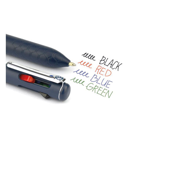 Pentel iZee 4 Colours Ballpoint Pen Dark Blue Barrel (Pack of 12) BXC470-DC
