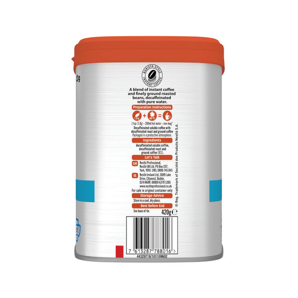 Nescafe Azera Americano Decaffeinated Coffee 420g Tin 12495100