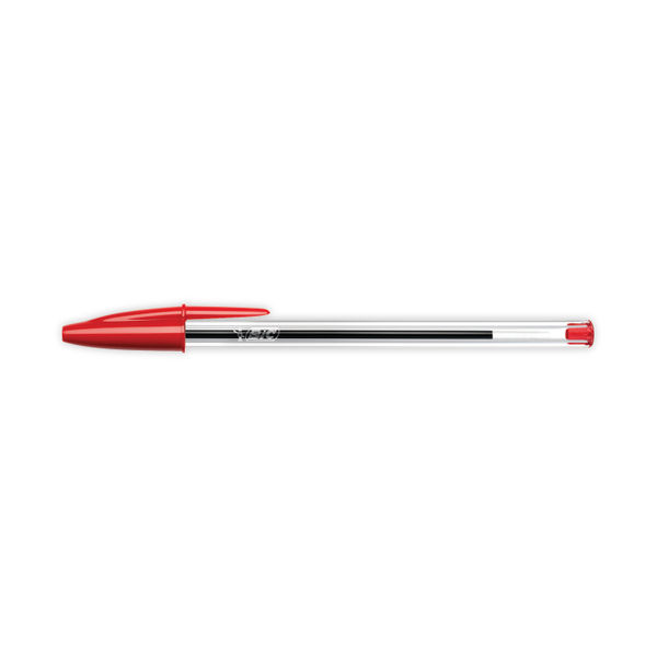 Bic Cristal Medium Red Ballpoint Pens (Pack of 50) 837361