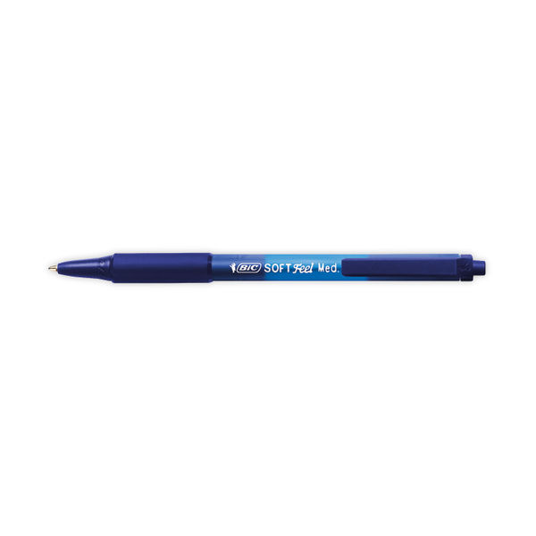 Bic SoftFeel Clic Retractable Ballpoint Pen Blue (Pack of 12) 837398