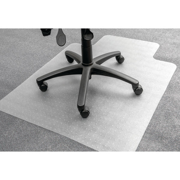 5 Star Office Chair Mat For Carpets PVC Lipped 900x1200mm Clear/Transparent