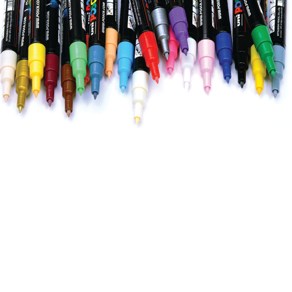 Posca PC-1M Extra-Fine Bullet Tip Marker Pens - Starter Colours (Pack of 8)