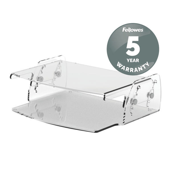 Fellowes Clarity Adjustable Monitor Riser Clear Acrylic 9731101