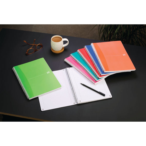 Oxford Office Wirebound Notebook Transparent Assorted A5 (Pack of 5) 100104780