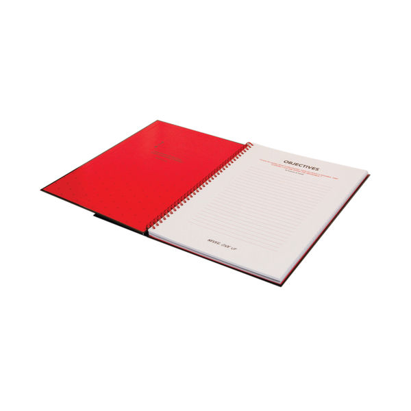 Black n' Red Wirebound Recycled Ruled Hardback Notebook A5 (Pack of 5) 100080113