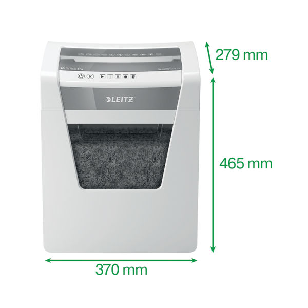 Leitz IQ Office Cross-Cut Paper Shredder Security P-4 White 80031000