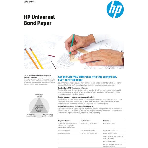 HP Universal Inkjet Bond Paper 914mm x45.7m Q1397A