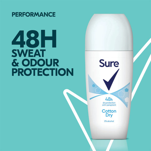 Sure Women Roll On Anti-Perspirant 48h Cotton 50ml (Pack of 6) C008364