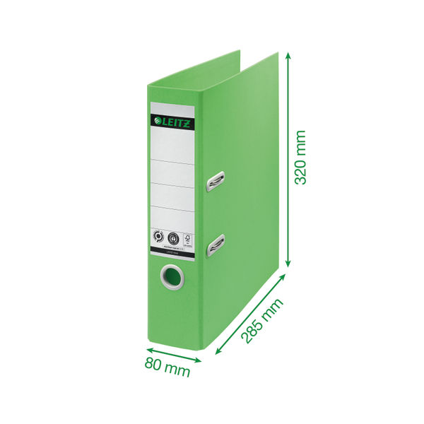 Leitz Recycle Lever Arch File A4 80mm Green (Pack of 10) 10180055