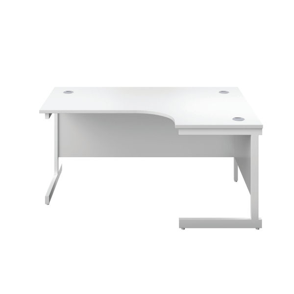 First Radial Right Hand Desk 1800x1200x730mm White/White KF803249