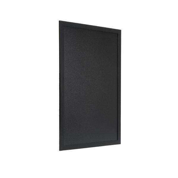 Securit Woody Chalkboard with Chalk Marker and Mounting Kit 400x15x600mm Black WBW-BL-40-60