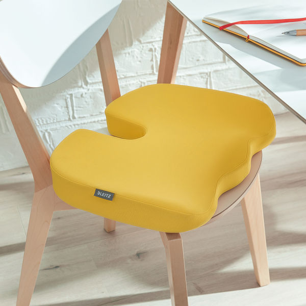 Leitz Ergo Cosy Seat Cushion 355x455x75mm Warm Yellow 52840019