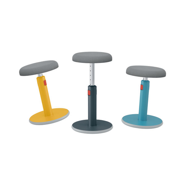 Leitz Ergo Cosy Active Sit/Stand Stool 370x370x690mm Calm Blue 65180061