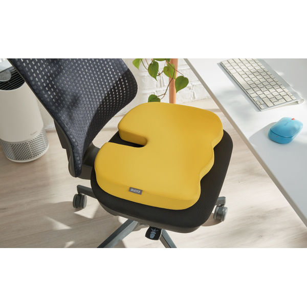 Leitz Ergo Cosy Seat Cushion 355x455x75mm Warm Yellow 52840019