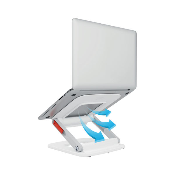 Leitz Ergo Adjustable Multi-Angle Laptop Stand White 258x45x253mm 64240001