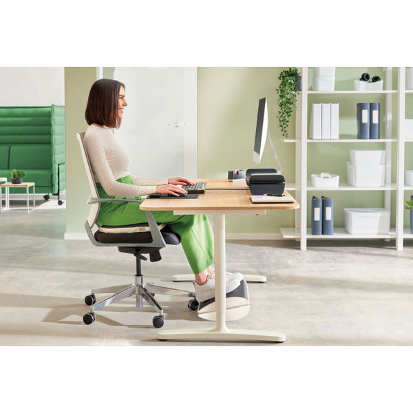 Leitz Ergo Height Adjustable Footrest Light Grey 65030085