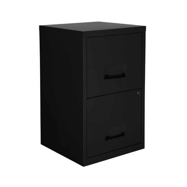 A4 2 Drawer Maxi Filing Cabinet Black