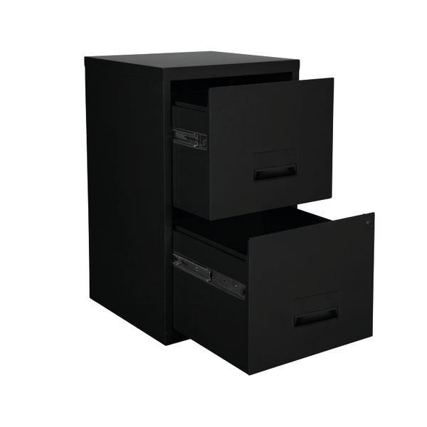 A4 2 Drawer Maxi Filing Cabinet Black