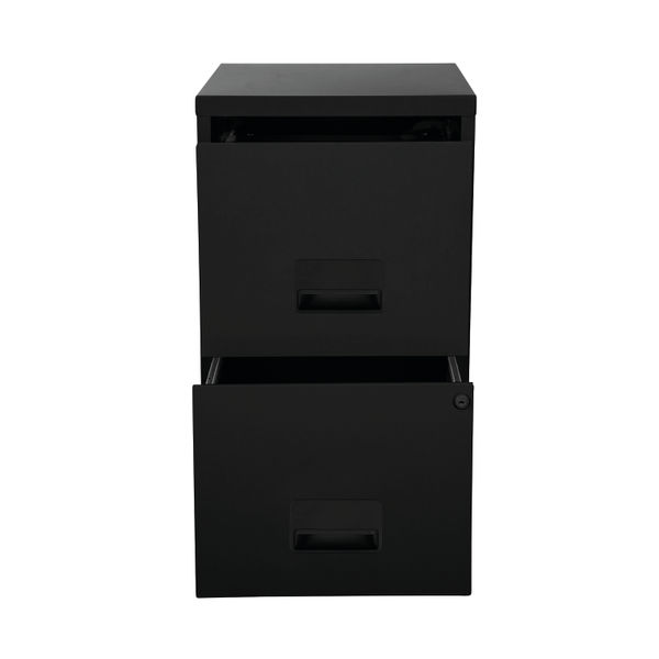 A4 2 Drawer Maxi Filing Cabinet Black