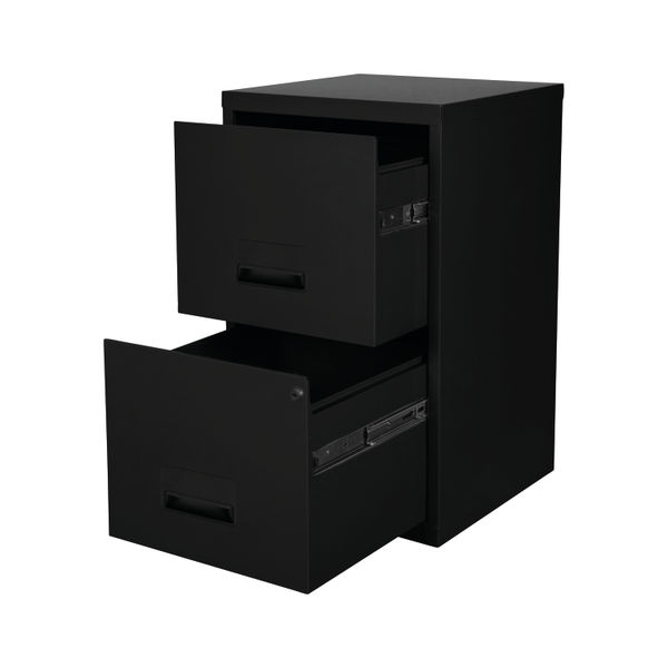 A4 2 Drawer Maxi Filing Cabinet Black