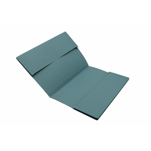 Exacompta Guildhall Legal Double Pocket Wallet Foolscap Blue (Pack of 25) 214-BLU