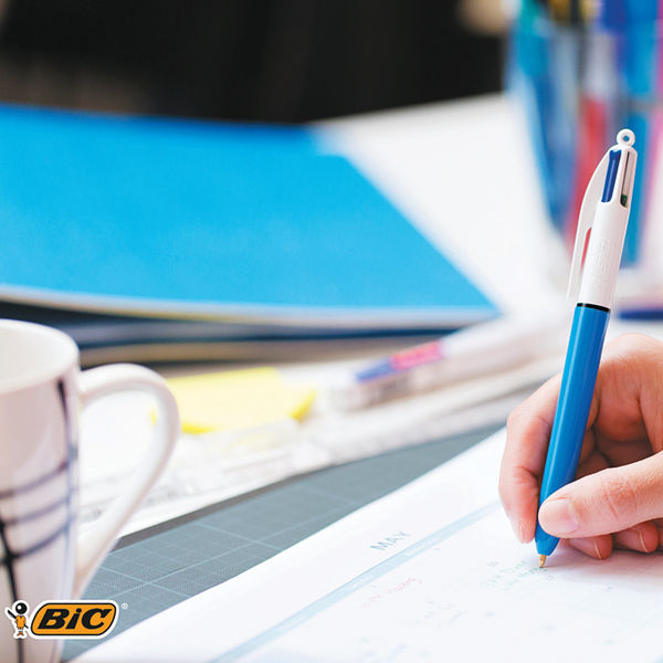 Bic 4 Colour Retractable Ballpoint Pen Blisters, Pack of 10 - 8032232