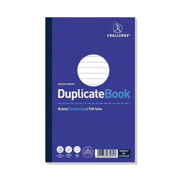 Challenge Duplicate Book 210x130mm Ruled (Pack of 5) | E63031
