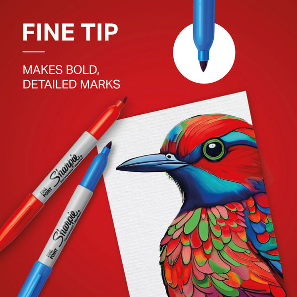 Sharpie Permanent Markers Fine Colouring Pens Assorted (Pack of 18) 2223752