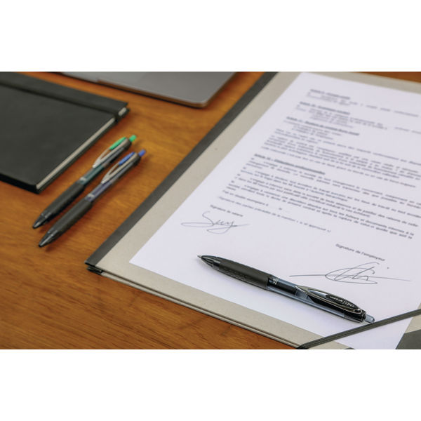 Uni-Ball Signo 207E Rollerball Gel Pen Black (Pack of 12) 308668000