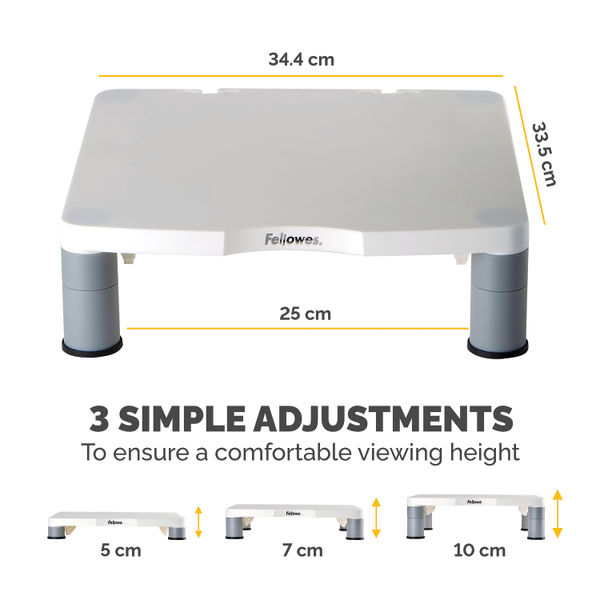 Fellowes Standard Monitor Riser Platinum 91712