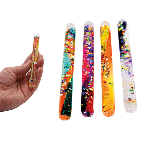 Mini Glitter Tube Sensory Wands Assorted 120mm (Pack of 4) SMGT4
