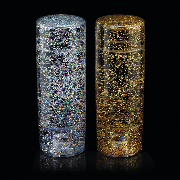 Shake and Shine Light Up Glitter Tub Gold/Silver Battery Operated (Pack of 2) SGSGS