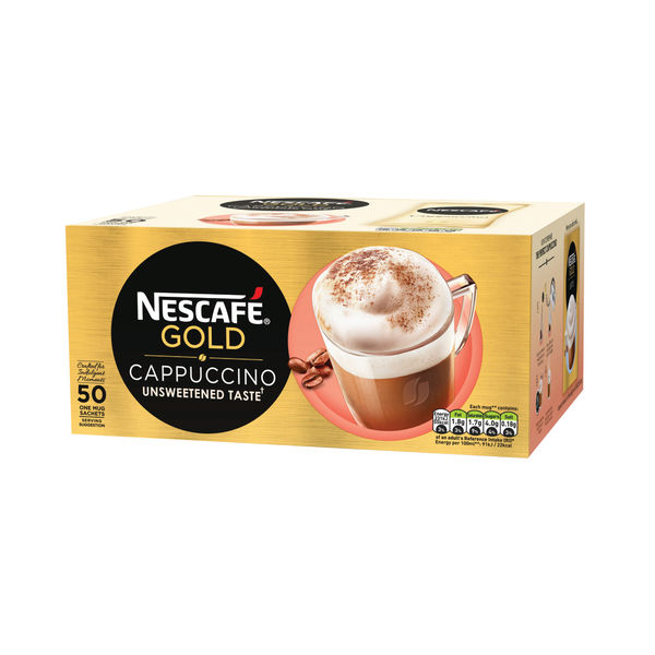 Nescafe Gold Unsweetened Instant Cappucino Sachets (50 Pack) 12314883