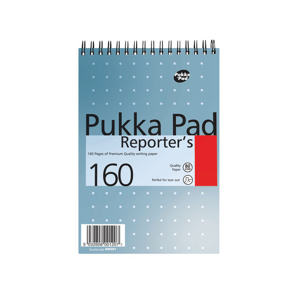 Pukka Pad Wirebound Metallic Reporter's Shorthand Notepad 160 Pages 205x140mm (Pack of 3) NM001