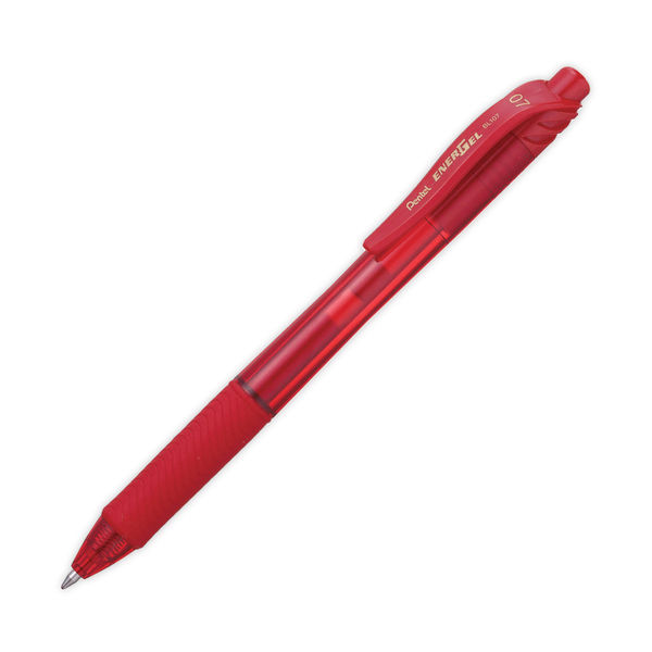 Pentel K157 Hybrid Retractable Gel Pen 0.7mm Red | K157-B