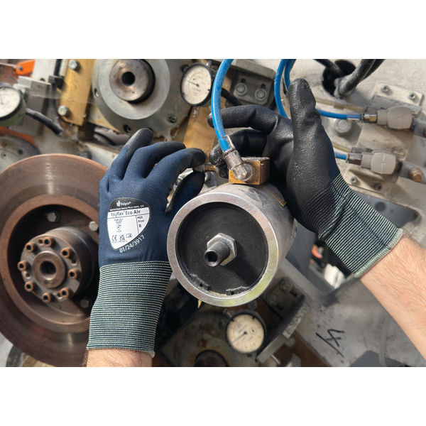 Polyco Polyflex Eco Air PU Coated Glove Pairs Large Black/Blue (Pack of 10) PER - Size 9