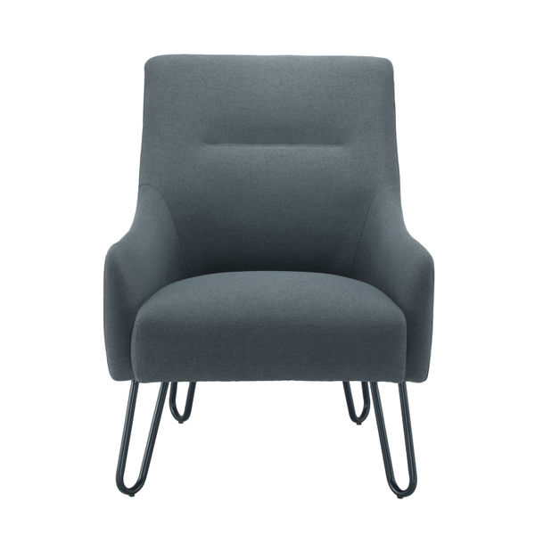 Jemini Reception Armchair Hairpin Leg Grey KF79142