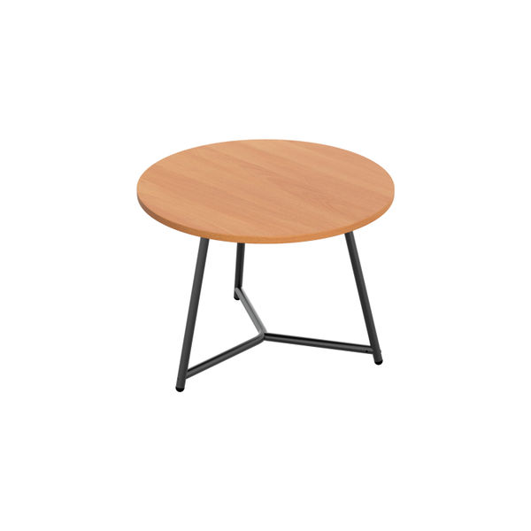 Jemini Trinity Low Table 600x600x435mm Beech/Black KF823353