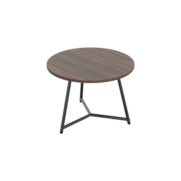 Jemini Trinity Low Table 600x600x435mm Dark Walnut/Black KF823377