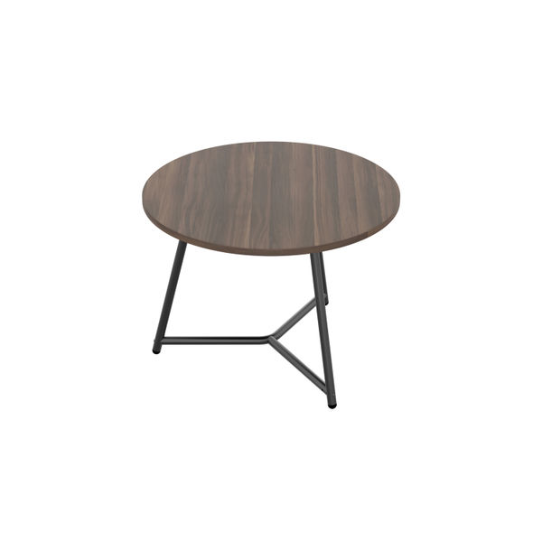 Jemini Trinity Low Table 600x600x435mm Dark Walnut/Black KF823377