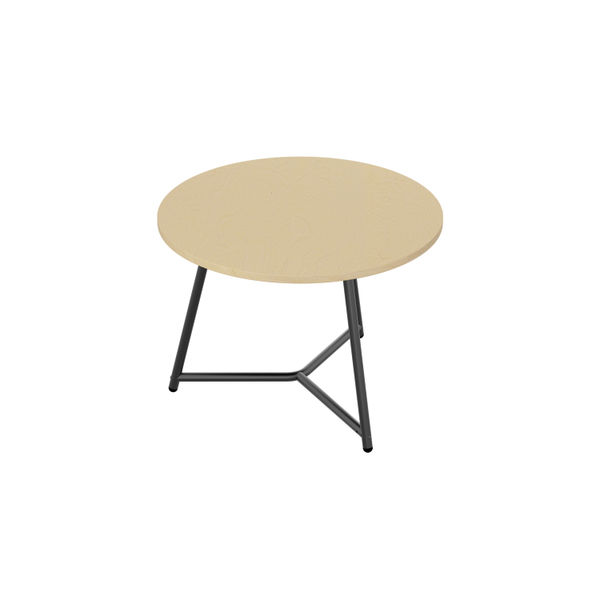 Jemini Trinity Low Table 600x600x435mm Maple/Black KF823391