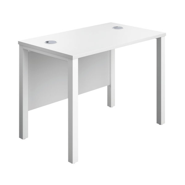 Jemini Rectangular Goal Post Desk 1000x600x730mm White/White KF821434