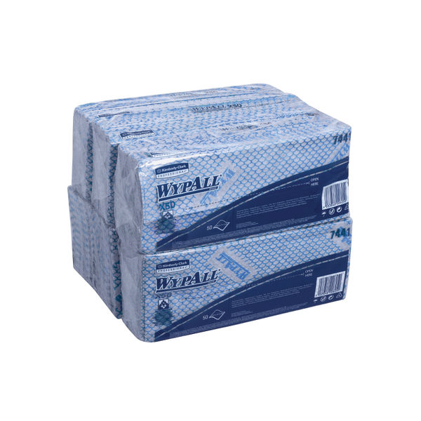 Wypall X50 Cleaning Cloths Blue (50 Pack) 7441