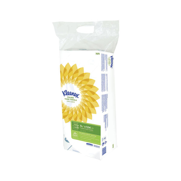 Kleenex 2-Ply Ultra Hand Towel 124 Sheets, Pack of 5 | 7979