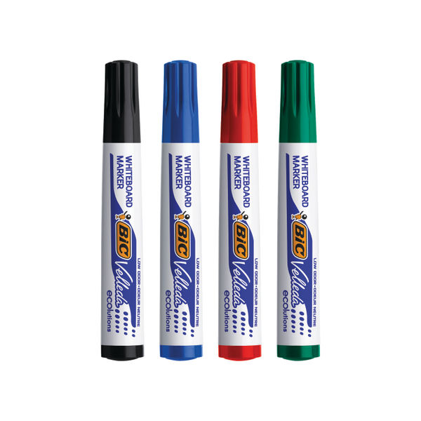 Bic Velleda 1751 Drywipe Marker Assorted (Pack of 4) 1199001754