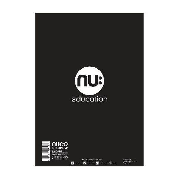 Nu Education A4 Black Sketchbook, Pack of 50