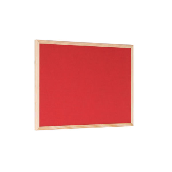 Bi-Office Double-Sided Board Cork Red Felt Pine Frame 60x40cm FB0310010